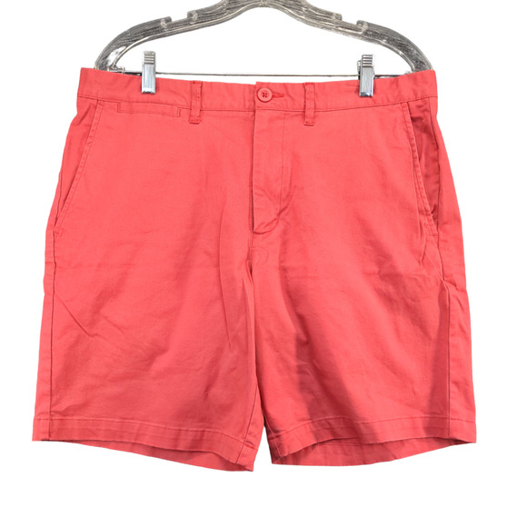 Merona Womens Chino Shorts Pink Size 34 Slash Pockets Cotton Blend - Picture 1 of 10